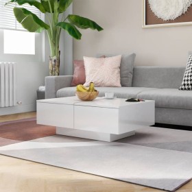 Engineered wood glossy white coffee table 90x60x31 cm by vidaXL, Coffee table - Ref: Foro24-804181, Price: 113,87 €, Discount: %