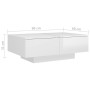 Couchtisch aus Holzwerkstoff glänzend weiß 90x60x31 cm von vidaXL, Couchtisch - Ref: Foro24-804181, Preis: 114,95 €, Rabatt: %