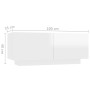 Mueble de TV madera contrachapada blanco brillo 100x35x40 cm de vidaXL, Muebles TV - Ref: Foro24-804442, Precio: 75,71 €, Des...