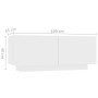 Weißer TV-Schrank aus Sperrholz, 100 x 35 x 40 cm von vidaXL, TV-Möbel - Ref: Foro24-804436, Preis: 65,10 €, Rabatt: %