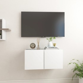 White hanging TV cabinet 60x30x30 cm by vidaXL, TV Furniture - Ref: Foro24-804508, Price: 38,99 €, Discount: %