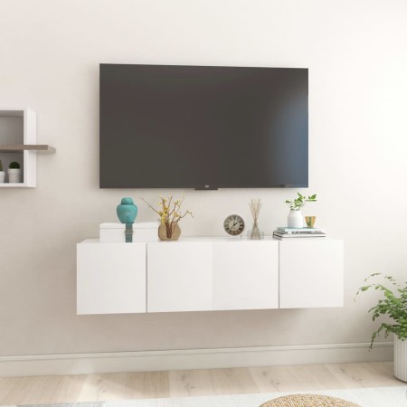 Hängende Wohnzimmermöbel 2 Einheiten glänzend weiß 60x30x30 cm von vidaXL, TV-Möbel - Ref: Foro24-804527, Preis: 81,22 €, Rab...