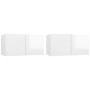 Muebles de salón colgantes 2 unidades blanco brillo 60x30x30 cm de vidaXL, Muebles TV - Ref: Foro24-804527, Precio: 81,06 €, ...