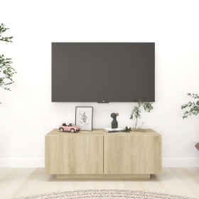 Oak-colored plywood TV cabinet 100x35x40 cm by vidaXL, TV Furniture - Ref: Foro24-804439, Price: 53,99 €, Discount: %