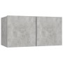 Hanging living room furniture 2 units concrete gray 60x30x30 cm by vidaXL, TV Furniture - Ref: Foro24-804521, Price: 65,84 €,...