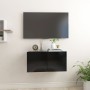 Mueble de TV colgante negro 60x30x30 cm de vidaXL, Muebles TV - Ref: Foro24-804511, Precio: 38,30 €, Descuento: %