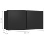 Mueble de TV colgante negro 60x30x30 cm de vidaXL, Muebles TV - Ref: Foro24-804511, Precio: 38,99 €, Descuento: %