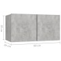 Hängende Wohnzimmermöbel Beton grau 60x30x30 cm von vidaXL, TV-Möbel - Ref: Foro24-804520, Preis: 32,78 €, Rabatt: %