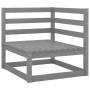 Garten-Ecksofas, 2 Stück, massives graues Kiefernholz von vidaXL, Gartensets - Ref: Foro24-805677, Preis: 97,88 €, Rabatt: %