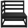 Garten-Ecksofas, 2 Stück, schwarzes massives Kiefernholz von vidaXL, Gartensets - Ref: Foro24-805679, Preis: 124,22 €, Rabatt: %