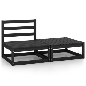 Garden furniture set 2 pieces black solid pine wood by vidaXL, Garden sets - Ref: Foro24-805699, Price: 106,99 €, Discount: %