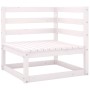 Garten-Ecksofas 2 Stück weißes massives Kiefernholz von vidaXL, Gartensets - Ref: Foro24-805676, Preis: 72,01 €, Rabatt: %