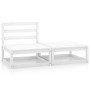 2-piece garden lounge set white solid pine wood by vidaXL, Garden sets - Ref: Foro24-805696, Price: 83,84 €, Discount: %