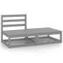 Muebles de jardín 2 piezas gris madera maciza de pino de vidaXL, Conjuntos de jardín - Ref: Foro24-805697, Precio: 72,90 €, D...