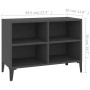 Mueble de TV con patas de metal gris 69,5x30x50 cm de vidaXL, Muebles TV - Ref: Foro24-805934, Precio: 35,99 €, Descuento: %