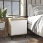 Bedside tables Sonoma oak and white metal legs 40x30x50 cm by vidaXL, Nightstands - Ref: Foro24-805844, Price: 54,76 €, Disco...