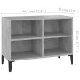 Mueble de TV con patas metal gris hormigón 69,5x30x50 cm de vidaXL, Muebles TV - Ref: Foro24-805936, Precio: 32,89 €, Descuen...