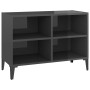 TV cabinet with glossy gray metal legs 69.5x30x50 cm by vidaXL, TV Furniture - Ref: Foro24-805940, Price: 42,63 €, Discount: %