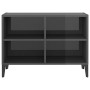 TV cabinet with glossy gray metal legs 69.5x30x50 cm by vidaXL, TV Furniture - Ref: Foro24-805940, Price: 42,63 €, Discount: %