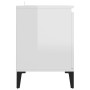 Mueble de TV con patas de metal blanco brillante 103,5x35x50 cm de vidaXL, Muebles TV - Ref: Foro24-805974, Precio: 64,48 €, ...