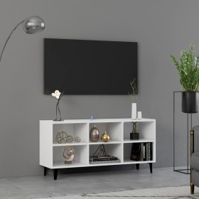 Mueble de TV con patas de metal blanco 103,5x30x50 cm de vidaXL, Muebles TV - Ref: Foro24-805950, Precio: 51,75 €, Descuento: %