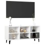 TV cabinet with white metal legs 103.5x30x50 cm by vidaXL, TV Furniture - Ref: Foro24-805950, Price: 51,75 €, Discount: %