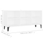 TV cabinet with white metal legs 103.5x30x50 cm by vidaXL, TV Furniture - Ref: Foro24-805950, Price: 51,75 €, Discount: %