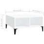 Mesa de centro madera contrachapada blanca 60x60x30 cm de vidaXL, Mesas de centro - Ref: Foro24-805986, Precio: 47,72 €, Desc...