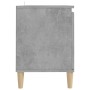 TV cabinet solid wood legs concrete gray 103.5x35x50 cm by vidaXL, TV Furniture - Ref: Foro24-805963, Price: 63,99 €, Discoun...