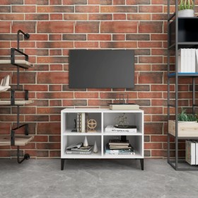 TV stand with white metal legs 69.5x30x50 cm by vidaXL, TV Furniture - Ref: Foro24-805932, Price: 54,99 €, Discount: %