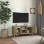 Mueble de TV patas madera maciza roble Sonoma 103,5x35x50 cm de vidaXL, Muebles TV - Ref: Foro24-805962, Precio: 64,61 €, Des...