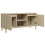 Mueble de TV patas madera maciza roble Sonoma 103,5x35x50 cm de vidaXL, Muebles TV - Ref: Foro24-805962, Precio: 64,61 €, Des...