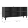 Mueble de TV con patas de metal gris 103,5x30x50 cm de vidaXL, Muebles TV - Ref: Foro24-805952, Precio: 37,99 €, Descuento: %