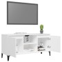 TV-Schrank mit weißen Metallbeinen 103,5x35x50 cm von vidaXL, TV-Möbel - Ref: Foro24-805968, Preis: 55,82 €, Rabatt: %