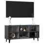 TV-Möbel mit grau glänzenden Metallbeinen 103,5x30x50 cm von vidaXL, TV-Möbel - Ref: Foro24-805958, Preis: 54,87 €, Rabatt: %