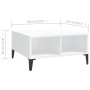 Couchtisch aus glänzend weißem Sperrholz, 60 x 60 x 30 cm von vidaXL, Couchtisch - Ref: Foro24-805992, Preis: 46,59 €, Rabatt: %