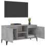 TV-Möbel mit grauen Betonbeinen aus Metall 103,5x35x50 cm von vidaXL, TV-Möbel - Ref: Foro24-805972, Preis: 60,38 €, Rabatt: %