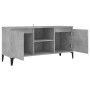 Mueble de TV con patas metal gris hormigón 103,5x35x50 cm de vidaXL, Muebles TV - Ref: Foro24-805972, Precio: 59,56 €, Descue...