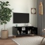 Mueble de TV con patas de madera maciza negro 103,5x35x50 cm de vidaXL, Muebles TV - Ref: Foro24-805960, Precio: 65,26 €, Des...