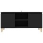 Mueble de TV con patas de madera maciza negro 103,5x35x50 cm de vidaXL, Muebles TV - Ref: Foro24-805960, Precio: 65,26 €, Des...