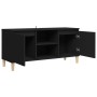 Mueble de TV con patas de madera maciza negro 103,5x35x50 cm de vidaXL, Muebles TV - Ref: Foro24-805960, Precio: 65,26 €, Des...