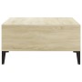 Mesa de centro madera contrachapada blanco y roble 60x60x30 cm de vidaXL, Mesas de centro - Ref: Foro24-805991, Precio: 39,99...