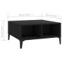 Black plywood coffee table 60x60x30 cm by vidaXL, Coffee table - Ref: Foro24-805987, Price: 43,87 €, Discount: %