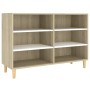 Aparador de madera contrachapada blanco y roble 103,5x35x70 cm de vidaXL, Aparadores - Ref: Foro24-806036, Precio: 68,33 €, D...