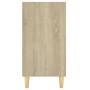 Aparador de madera contrachapada blanco y roble 103,5x35x70 cm de vidaXL, Aparadores - Ref: Foro24-806036, Precio: 68,33 €, D...