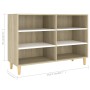 Aparador de madera contrachapada blanco y roble 103,5x35x70 cm de vidaXL, Aparadores - Ref: Foro24-806036, Precio: 68,33 €, D...