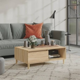 Oak Sonoma plywood coffee table 90x60x35 cm by vidaXL, Coffee table - Ref: Foro24-805998, Price: 61,99 €, Discount: %