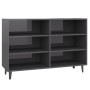 Sideboard aus glänzendem grauem Sperrholz 103,5x35x70 cm von vidaXL, Sideboards - Ref: Foro24-806048, Preis: 62,54 €, Rabatt: %