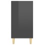 Aparador de madera contrachapada gris brillante 103,5x35x70 cm de vidaXL, Aparadores - Ref: Foro24-806039, Precio: 70,95 €, D...