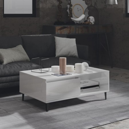 Glossy white plywood coffee table 90x60x35 cm by vidaXL, Coffee table - Ref: Foro24-806010, Price: 82,99 €, Discount: %